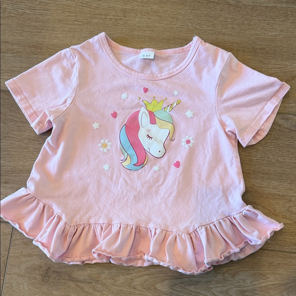 Pink Unicorn Kids Shirt